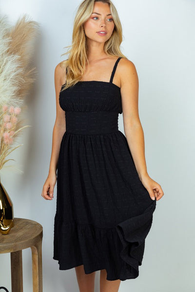 Black Woven Tank Dress