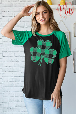 Black & Green Shamrock T-Shirt