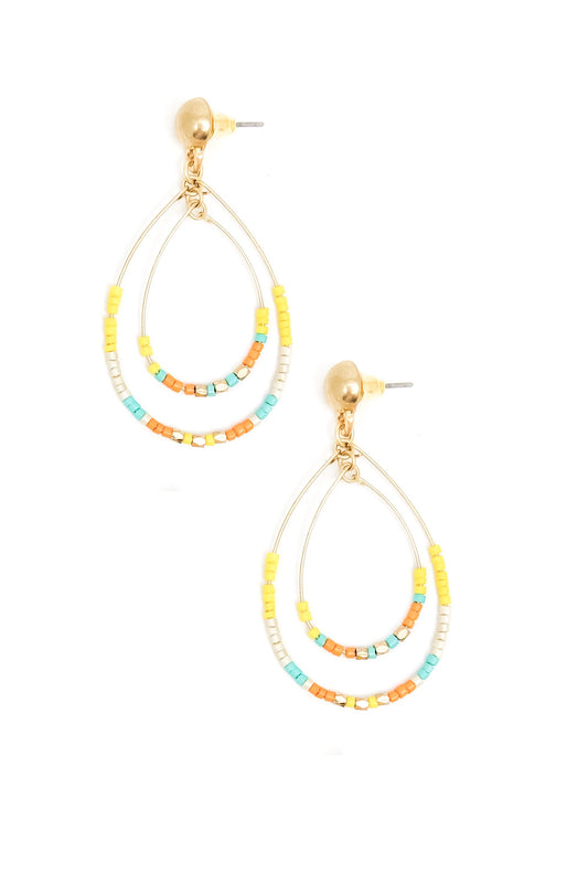 Laci Earrings - Yellow or Turquoise