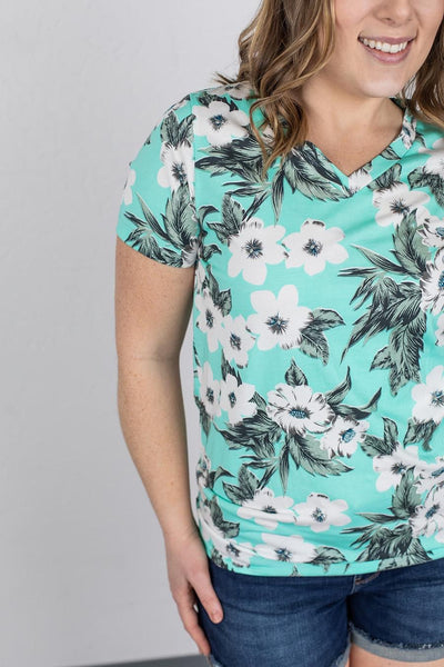 Mint Floral Tee